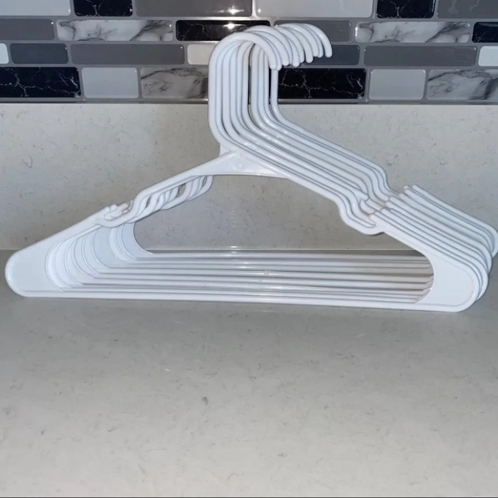 White Plastic‎ Hangers Clothing Hangers 10 Pack